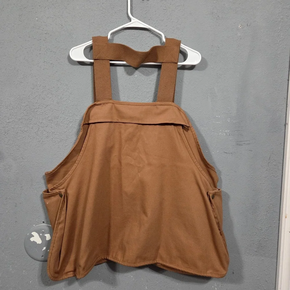 vintage Woolrich Outdoor hunting Vest Brown Men's Size L Pockets Adjustable - Picture 3 of 6